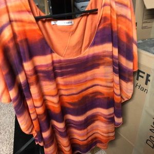 Maurice’s Purple and Orange 3/4 Sleeve